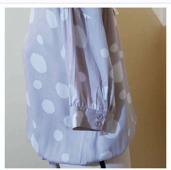 NWT Melloday Gray/Ivory Dotted Top Size XS - Picture 6 of 12